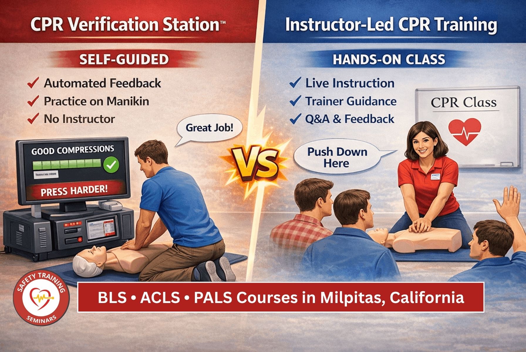 BLS • ACLS • PALS Courses in Milpitas, California