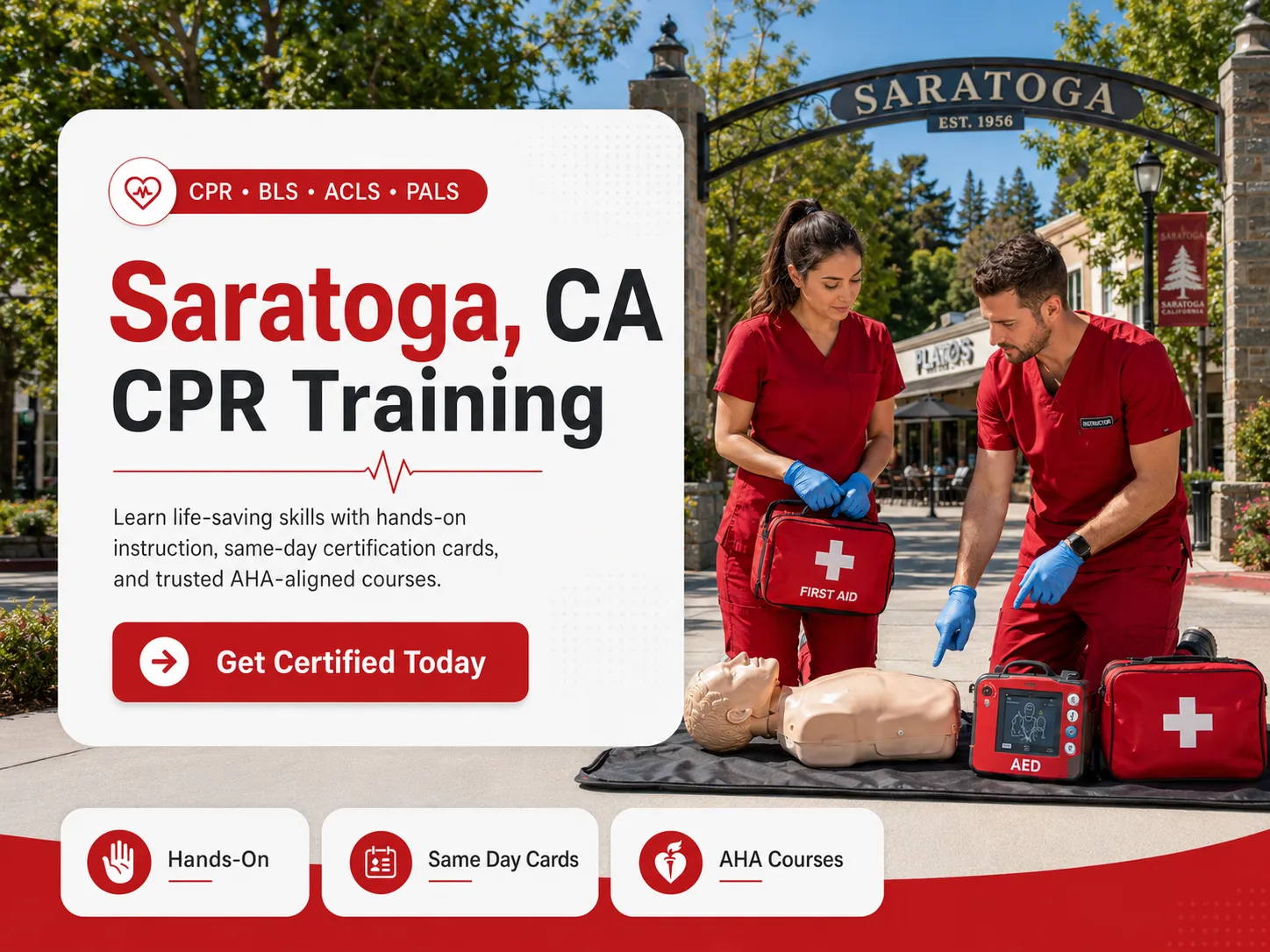 CPR BLS, ACLS & PALS Course Near Saratoga, CA