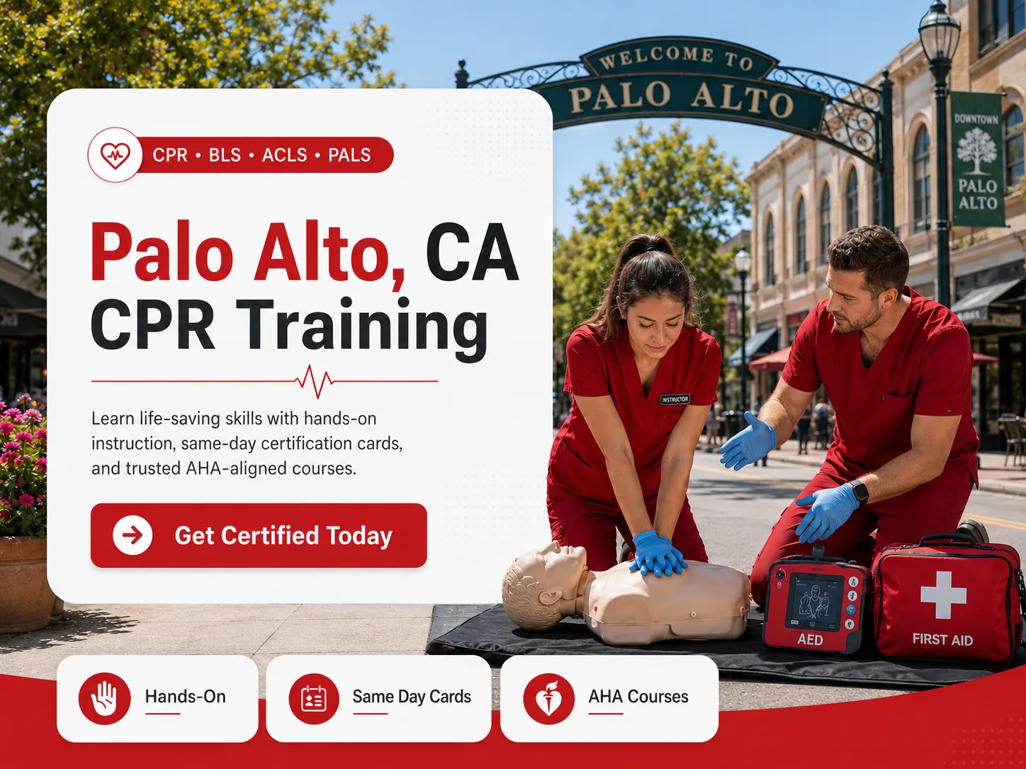 CPR BLS, ACLS & PALS Course in Palo Alto, CA