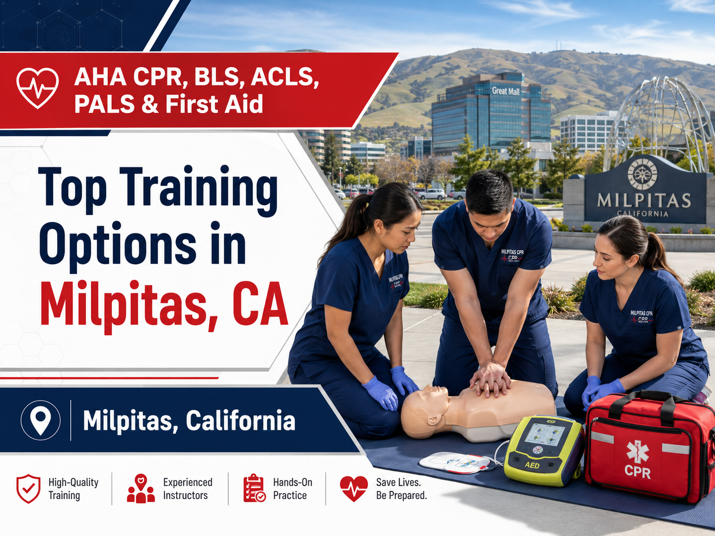 Top 5 Places To Find American Heart Association BLS, ACLS, PALS, CPR, and First-aid Certification Courses in Milpitas, CA