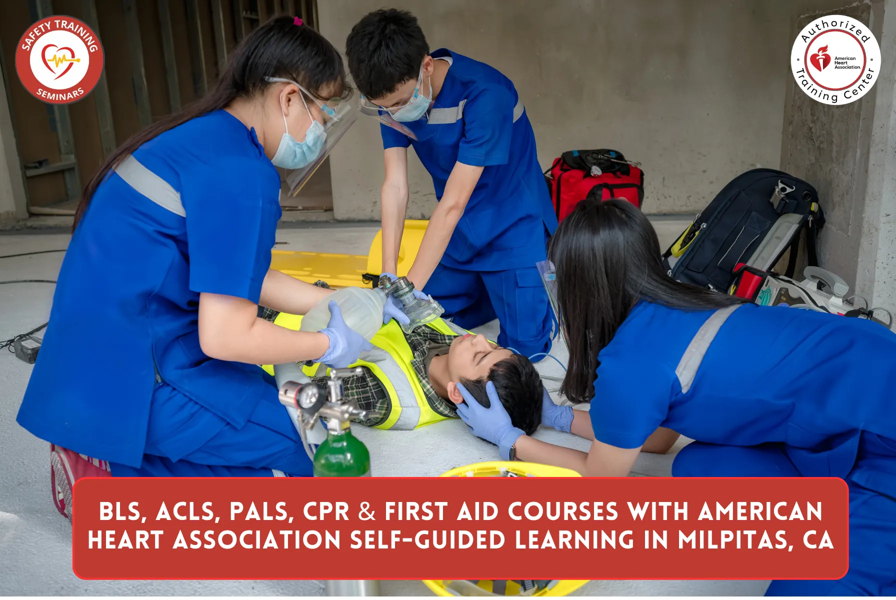 BLS, ACLS, PALS, CPR & First Aid Courses with American Heart Association Self-Guided Learning in Milpitas, CA